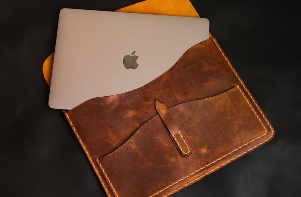 Leather Slip On Laptop Sleeve